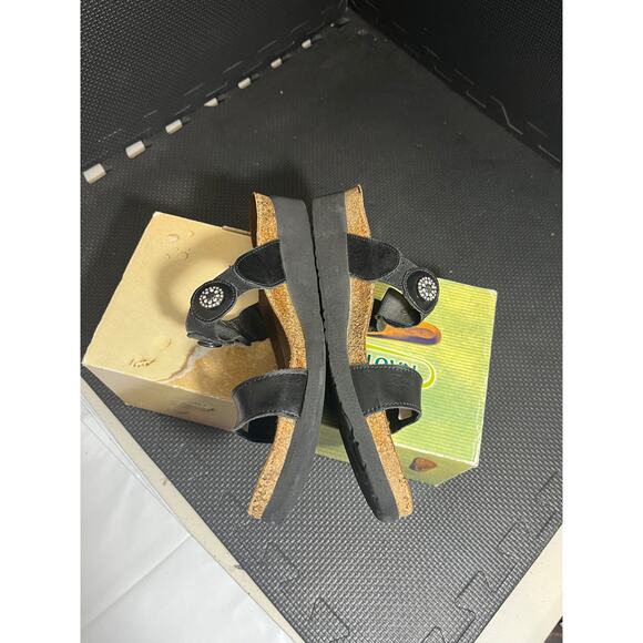 Naot Womens Marissa Wedge Slide Straps Sandals Madras Black Size 40 US 9 - Picture 6 of 9